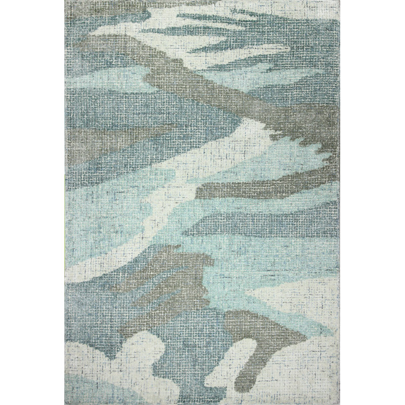 Latitude Run® Chirstine Abstract HandTufted Blue Area Rug Wayfair